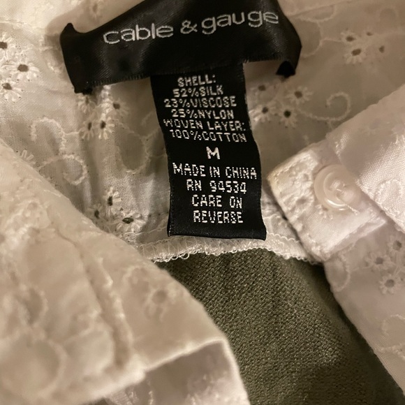 Cable & Gauge layered look blouse M - Picture 2 of 4